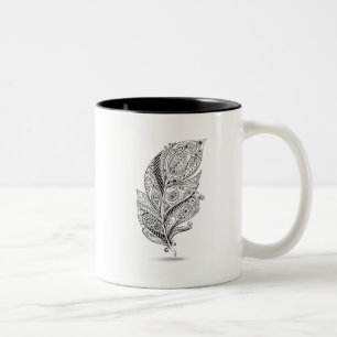 Tasse 2 Couleurs Plume tribale inspirée