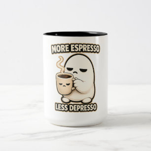 Tasse 2 Couleurs Plus d'espresso moins de dépresso Personnage de ca