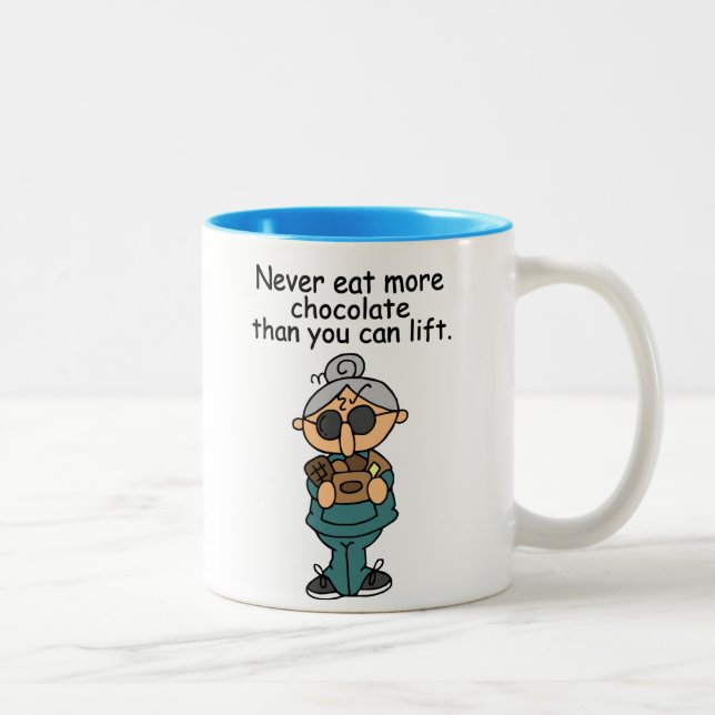 Tasse 2 Couleurs Plus d'Humours au chocolat (Droit)
