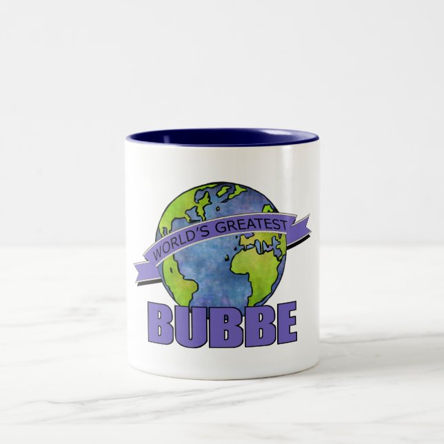Tasse 2 Couleurs Plus grand Bubbe du monde (Centre)