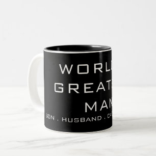 Tasse 2 Couleurs Plus Grand Homme du Monde - Fils, Mari, Papa, Gran