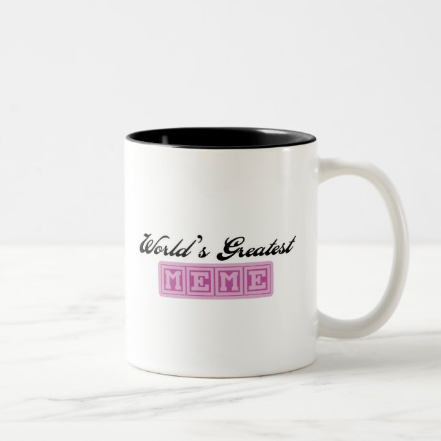 Tasse 2 Couleurs Plus grand Meme du monde (Droit)