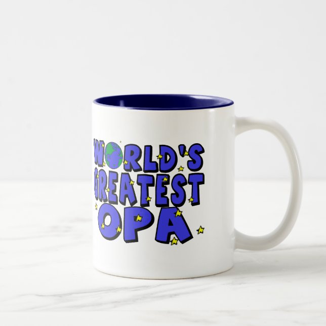 Tasse 2 Couleurs Plus grand Opa du monde (Droit)