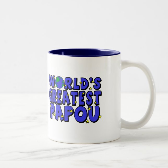 Tasse 2 Couleurs Plus grand Papou du monde (Droit)
