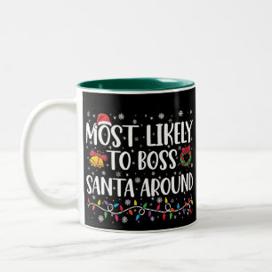 Tasse 2 Couleurs Plus susceptible de diriger le Père Noël Funny Chr