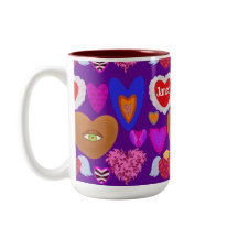 Plusieurs coeurs colorés Valentine