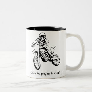 Tasse 2 Couleurs Plutôt joue dans la saleté (noir/blanc)