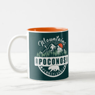 Tasse 2 Couleurs Pocono Mountains Pennsylvanie - Souvenirs rétro