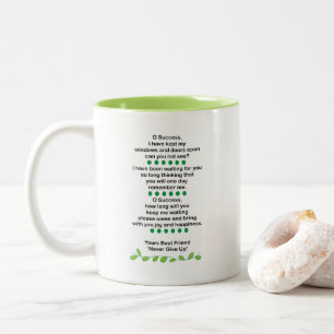 Tasse 2 Couleurs Poésie de réussite Inspirante Motivante
