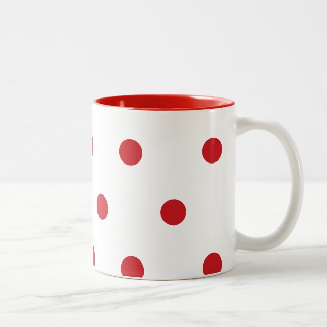 Tasse 2 Couleurs Points de cerise (Droit)