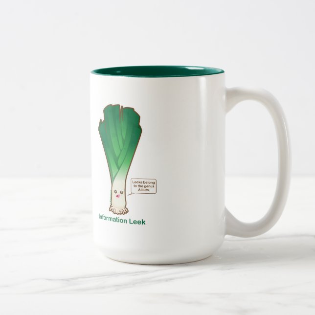 Tasse 2 Couleurs Poireau de l'information (Droit)