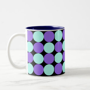 Tasse 2 Couleurs Pois Aqua & Blue