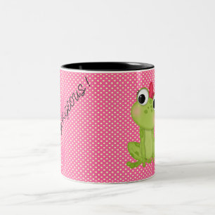 Tasse 2 Couleurs Pois, message Froggy-Motivationnel mignon