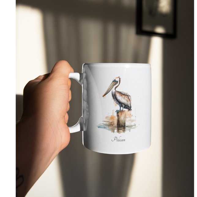 Tasse 2 Couleurs Poise du Pélican (Créateur téléchargé)
