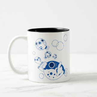 Tasse 2 Couleurs Poisson-brousse, poisson-laine pour enfants