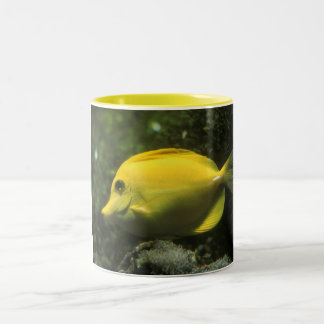 TASSE 2 COULEURS POISSON JAUNE