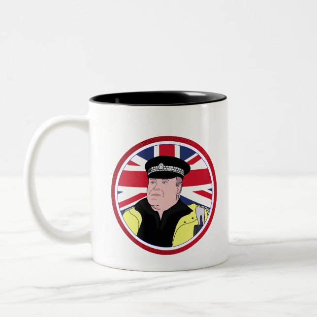 Tasse 2 Couleurs Police britannique (Gauche)