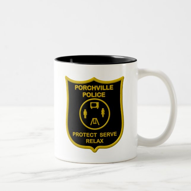 Tasse 2 Couleurs Police de Porchville (Droit)