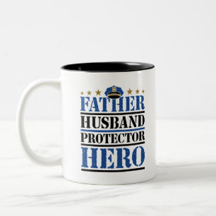 Tasse 2 Couleurs Police du père de famille du héros