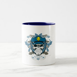 Tasse 2 Couleurs Policier de crâne