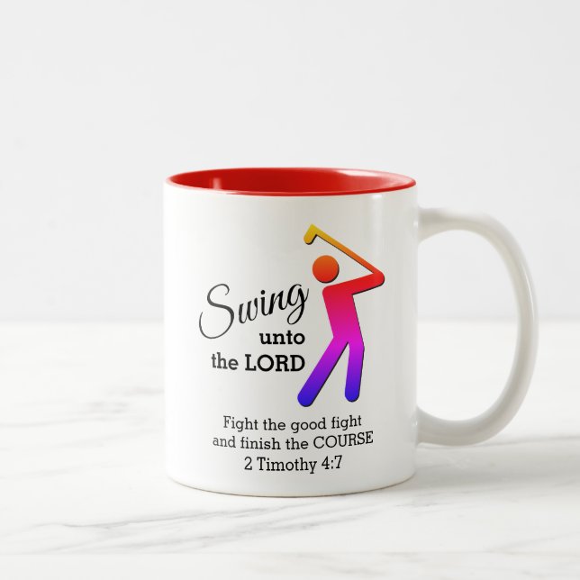 Tasse 2 Couleurs PONSE AMUSANTE À L'ÉTERNEL Golf Personnalisable (Droit)