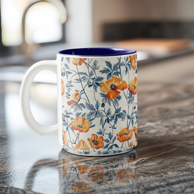 Tasse 2 Couleurs Poppies de Californie (Créateur téléchargé)