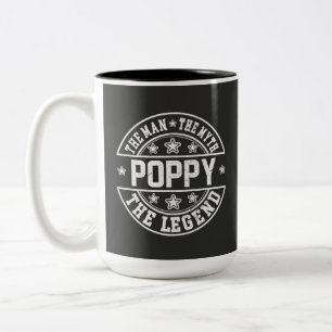 Tasse 2 Couleurs Poppy L'Homme Le Mythe La Légende Fête des pères