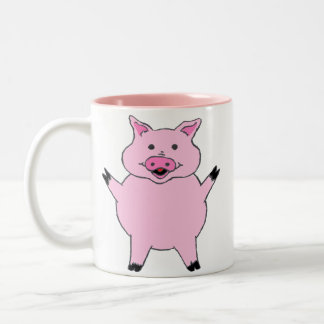 Tasse 2 Couleurs Porc rose