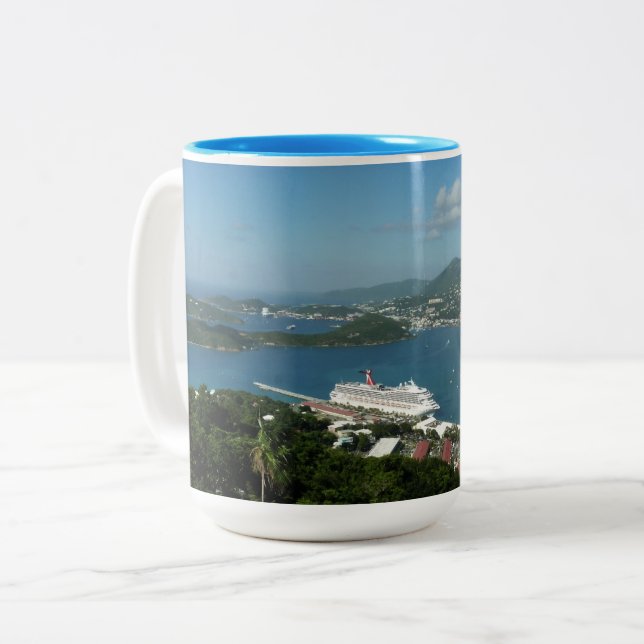 Tasse 2 Couleurs Port à St. Thomas Îles Vierges américaines (Devant gauche)