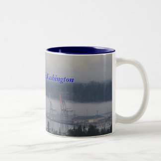 Tasse 2 Couleurs Port d'Olympia, Washington