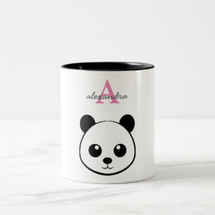 Tasse 2 Couleurs Porte-panda coutume Monogramme