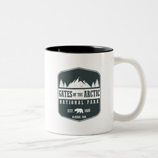 Tasse 2 Couleurs Portes du parc national arctique (Droit)
