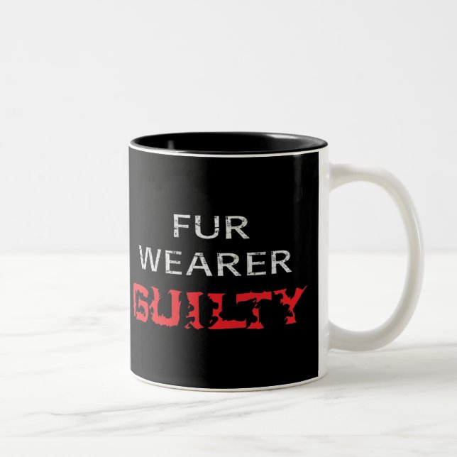 Tasse 2 Couleurs Porteur de fourrure coupable (Droit)