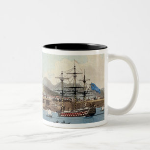 Tasse 2 Couleurs Porto Praya en île de St Jago, plaquent 4 pour