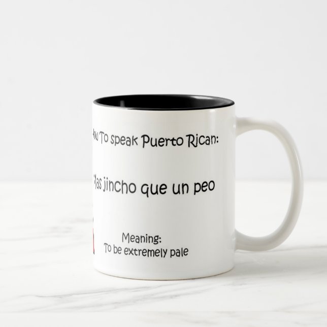 Tasse 2 Couleurs Porto Rico : comment parler (Droit)
