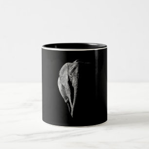 Tasse 2 Couleurs Portrait africain des éléphants