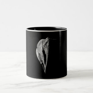 Tasse 2 Couleurs Portrait africain des éléphants