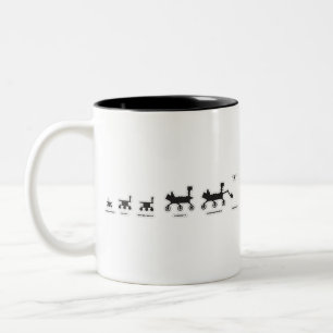 Tasse 2 Couleurs Portrait de la famille Mars Rovers