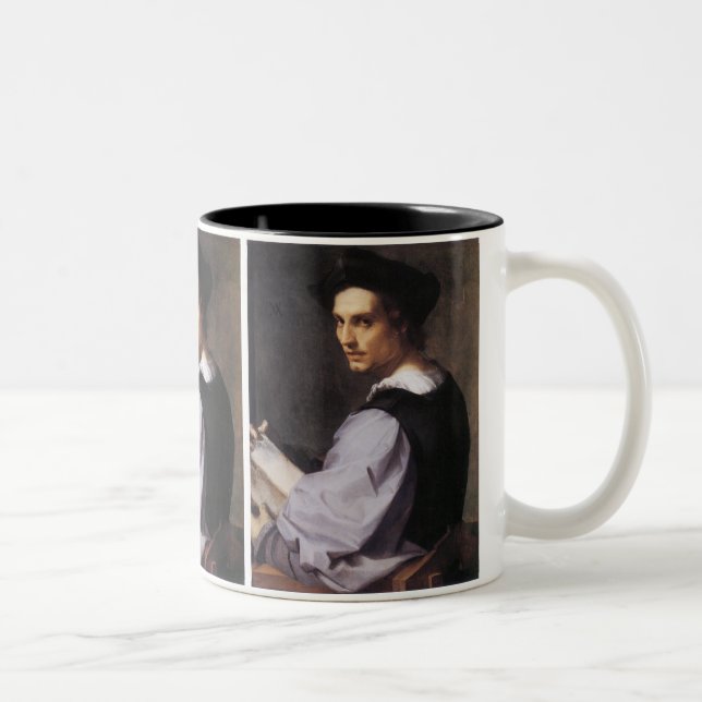 Tasse 2 Couleurs Portriat d'un jeune homme (Droit)