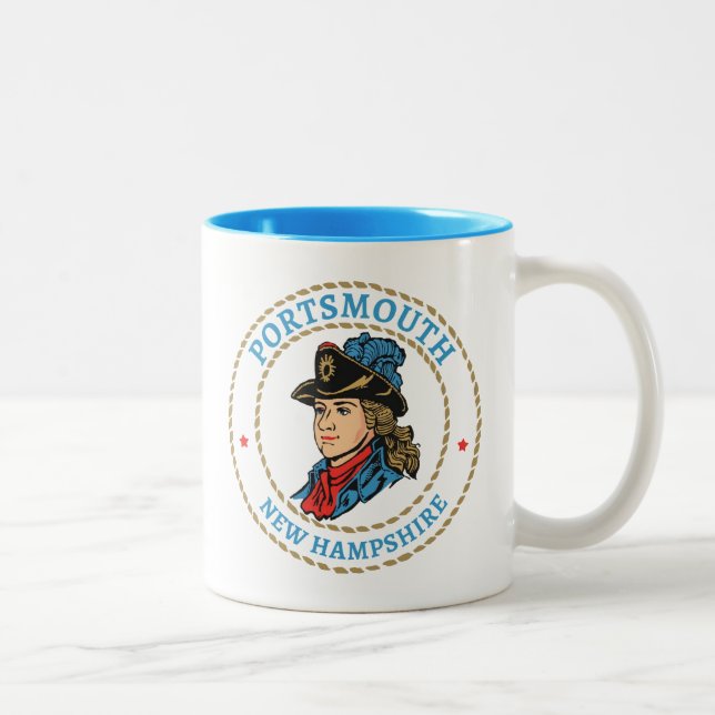 Tasse 2 Couleurs Portsmouth New Hampshire Colonial (Droit)
