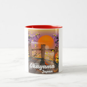 Tasse 2 Couleurs Poster de fleurs japonaises Okayama.