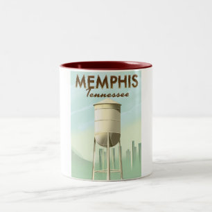 Tasse 2 Couleurs poster de voyage vintage Memphis Tennessee