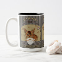 Poster vintage Abyssinian Cat Cat Capurrrccino