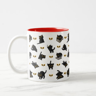 TASSE 2 COULEURS POSTURE EN CHAT NOIR