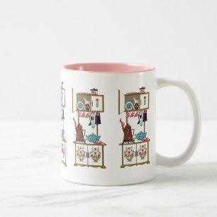 Tasse 2 Couleurs Pot café vintage Antique Retro