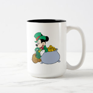 Tasse 2 Couleurs Pot de Mickey Mouse en or   Saint-Patrick