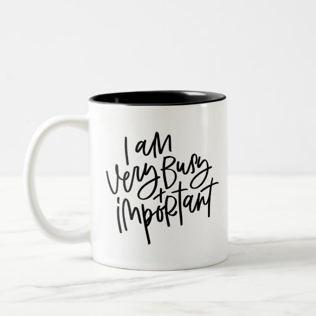 Tasse 2 Couleurs Potable occupé et important (Gauche)