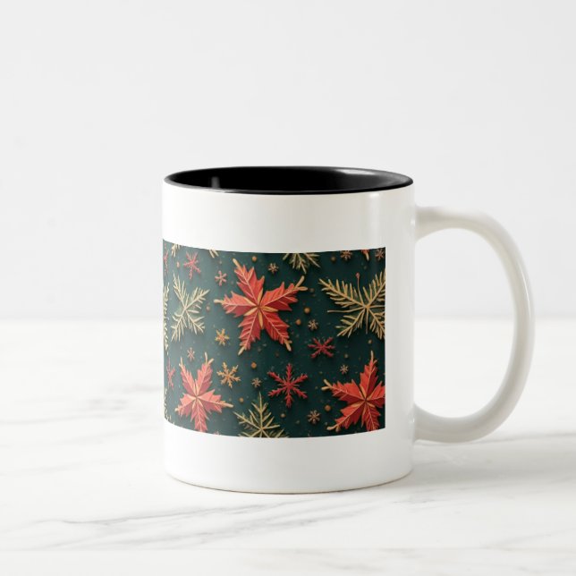 Tasse 2 Couleurs Poubelles de Noël (Droit)