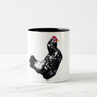 Tasse 2 Couleurs Poule bleue # 2