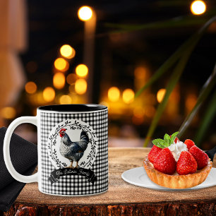 Tasse 2 Couleurs Poulet rougeâtre de la campagne Poulet En vichy ch